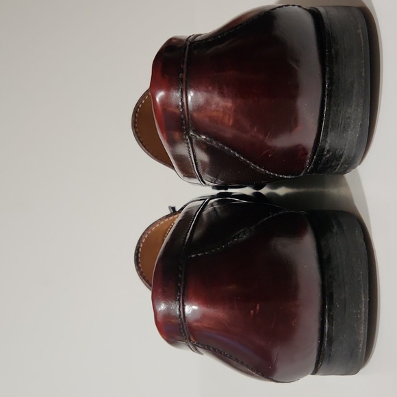 Cole Haan Burgandy Pinch Tassel Moc-Toe Loafers Size 10 - Picture 7 of 15